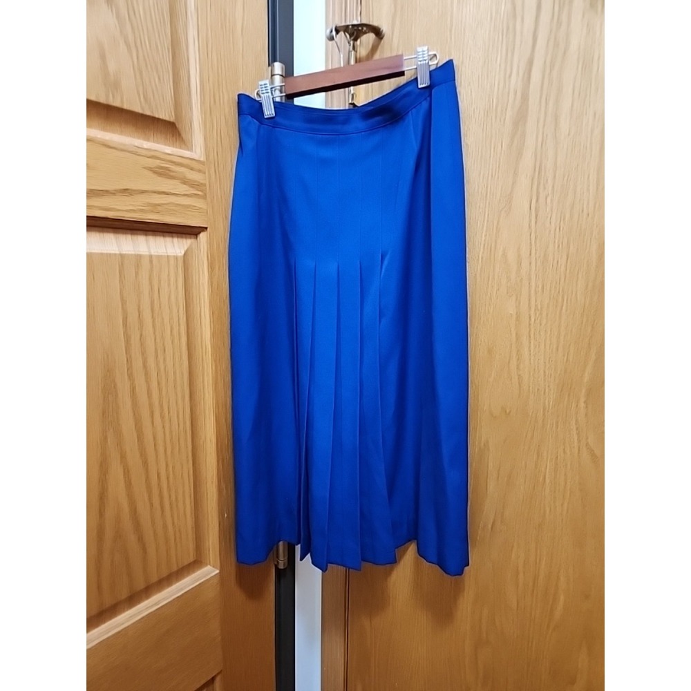 Vintage Blue/purple High Waist Skirt Academia A-line winter fall